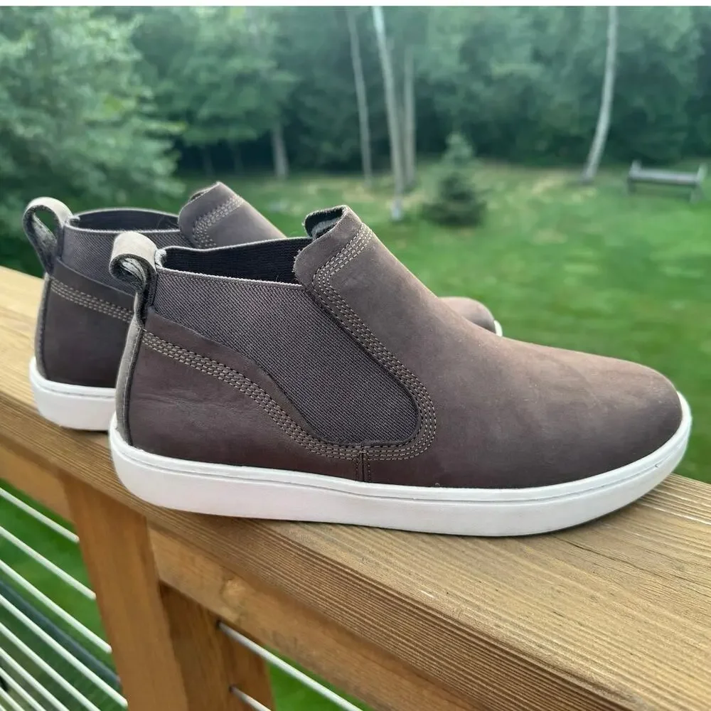 Olukai size 7.5 Pehuea Mid Dark Java Brown Nubuck Leather Casual Ankle Boots